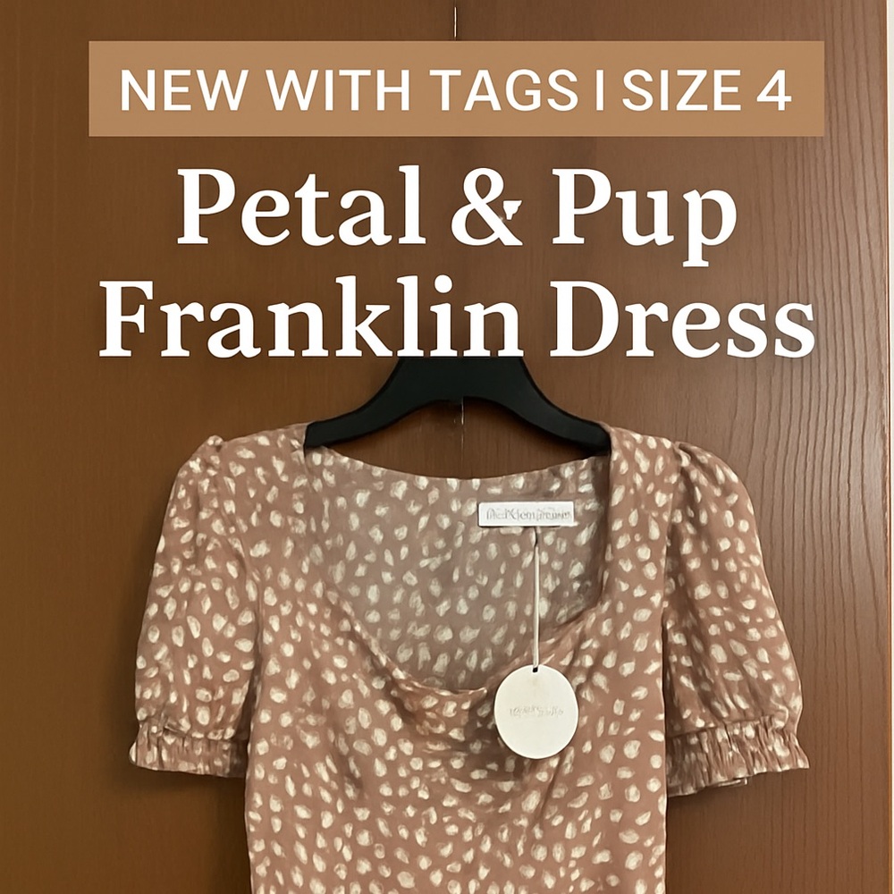 Petal & Pup Franklin Puff Sleeve Midi Dress NWT 4